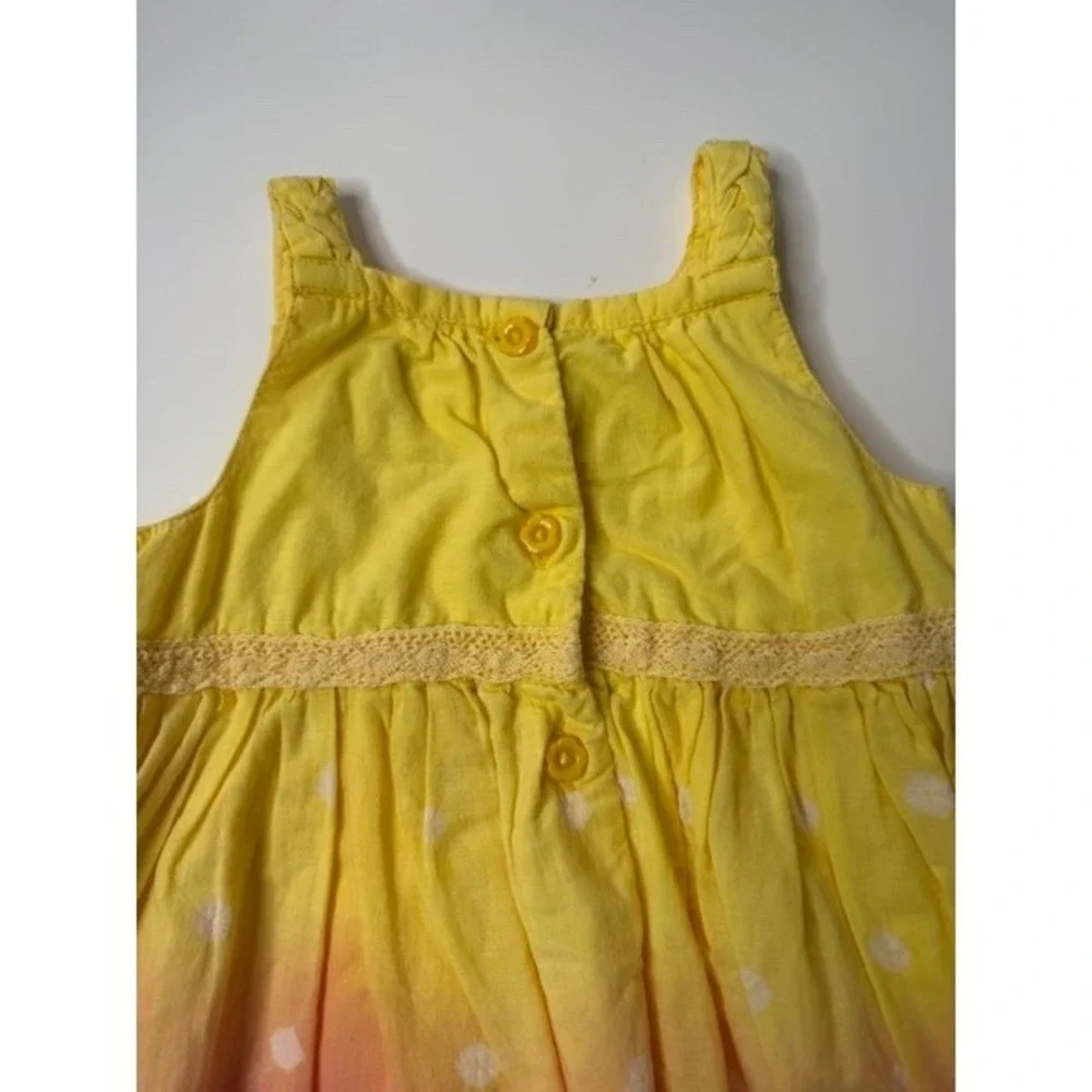 Childrens Place pink and yellow hombre print toddler dress 12 month - Picture 3 of 5